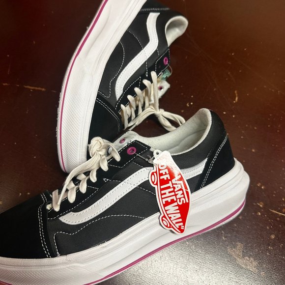 Vans Mens Black Old Skool 721356 Lace Up Low Top Skate Sneaker Size US 10.5 - Picture 4 of 6